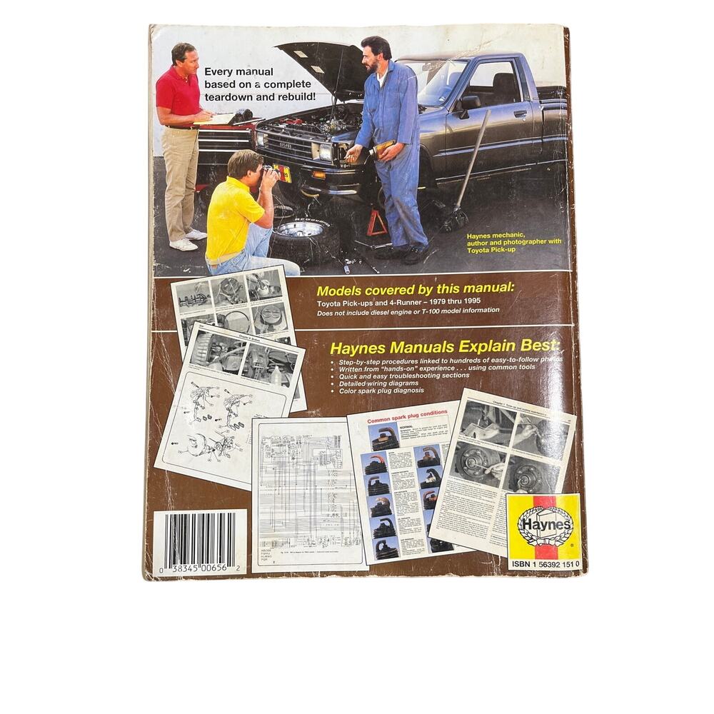 Haynes Toyota Pick-Ups & 4-Runner 1979-1995 #92075 Pre Owned - Picture 2 of 6